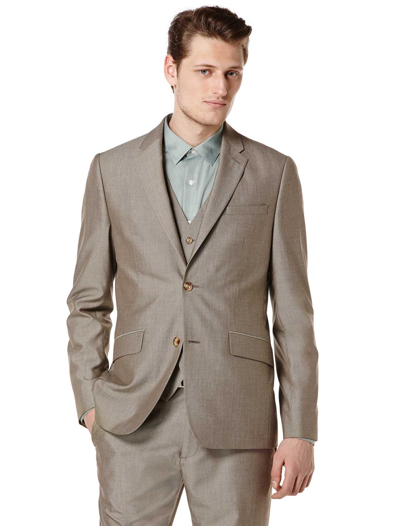 Perry Ellis Slim Fit Sharkskin Suit Jacket