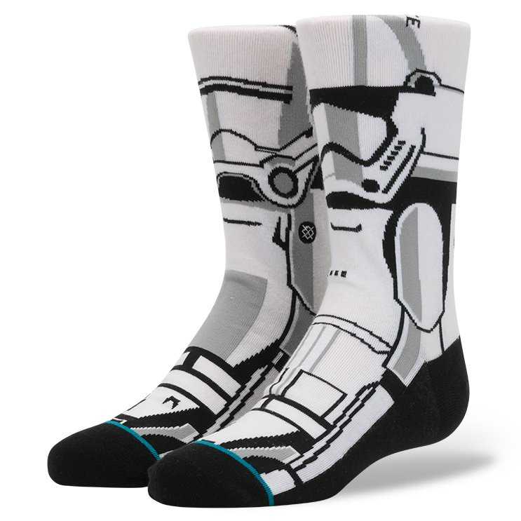 Stance Trooper 2 Kids WHT L star wars Socks