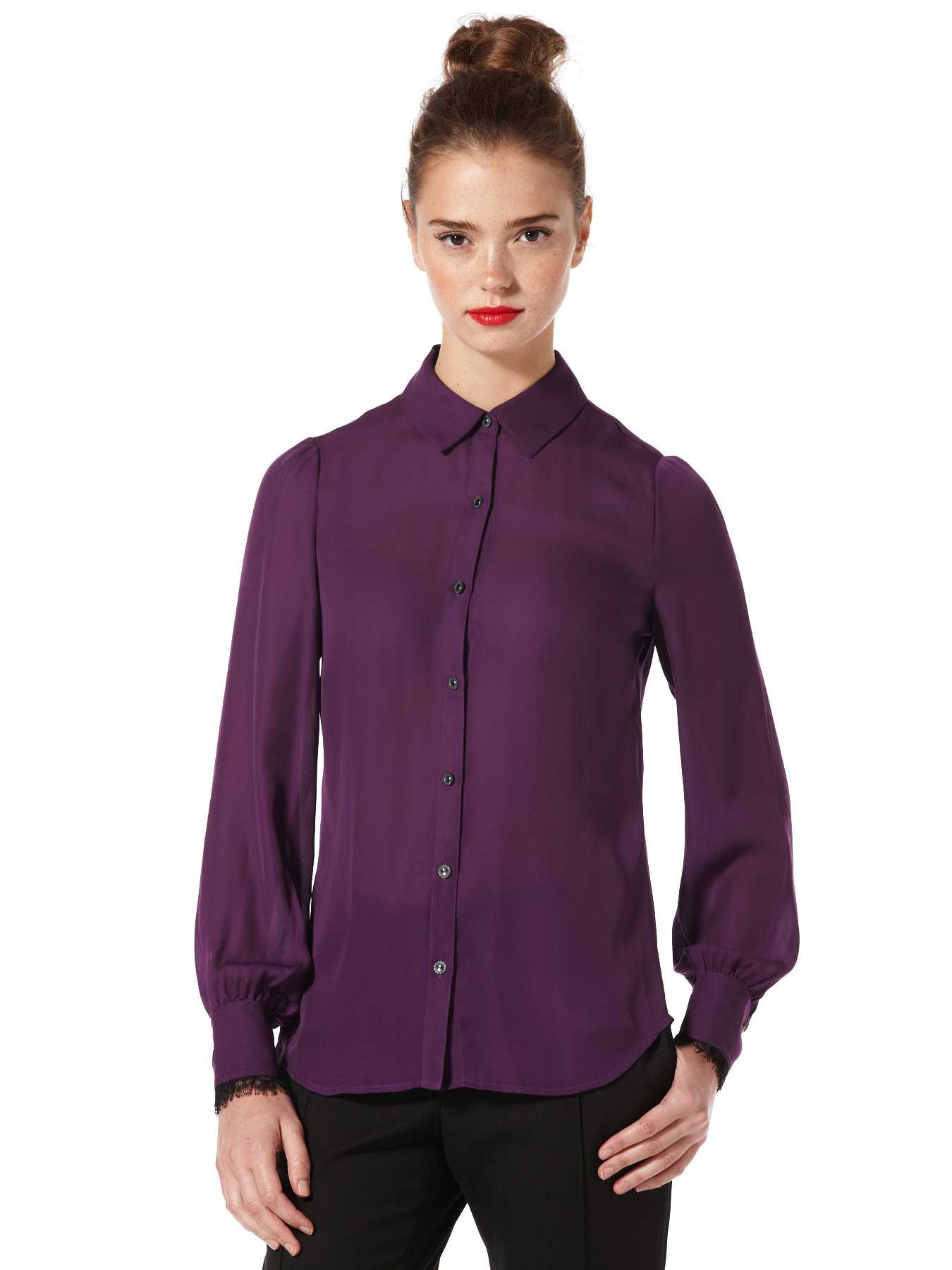 Original Penguin LS BLOUSE WITH PEEK OUT LACE