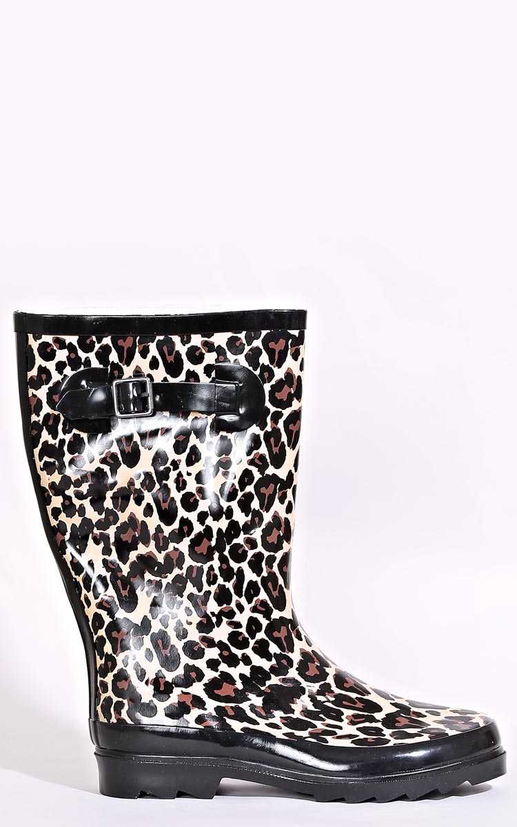 Untamed Rain Boots - - Brown Comb in Size by Styles For Less
