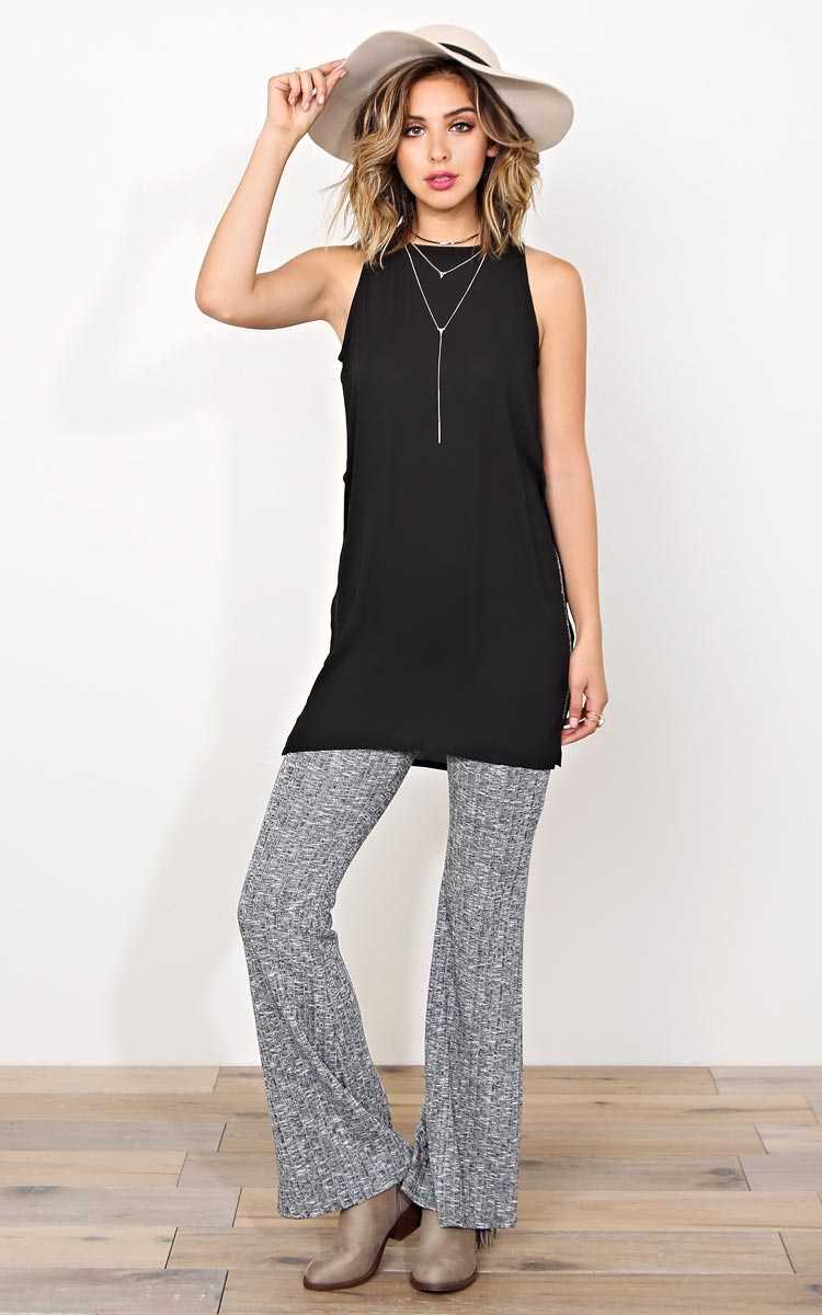 Dark Times Woven Tunic - SML - Black in Size Small by Styles For Less