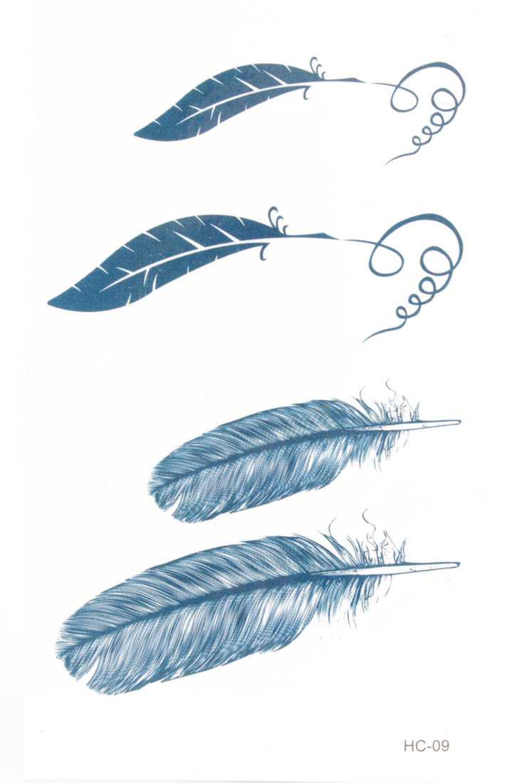 Fake Feather Tattoos
