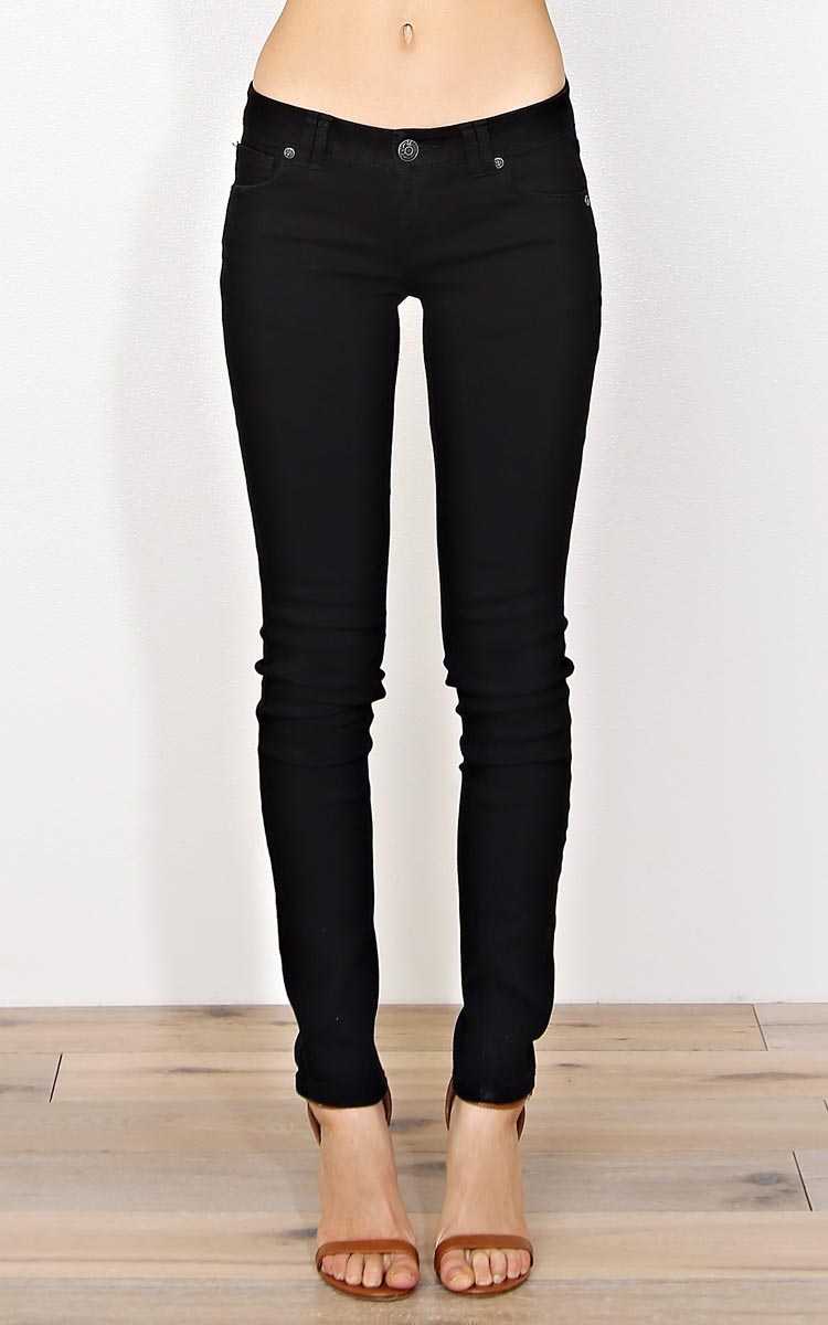 Paris Blues Overdue Skinny Jeans - Black Denim in Size by Styles For Less