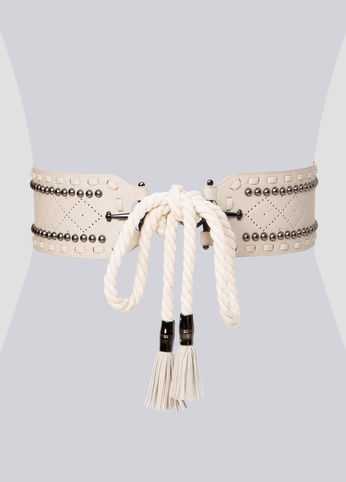 Studded Rope Tie Belt