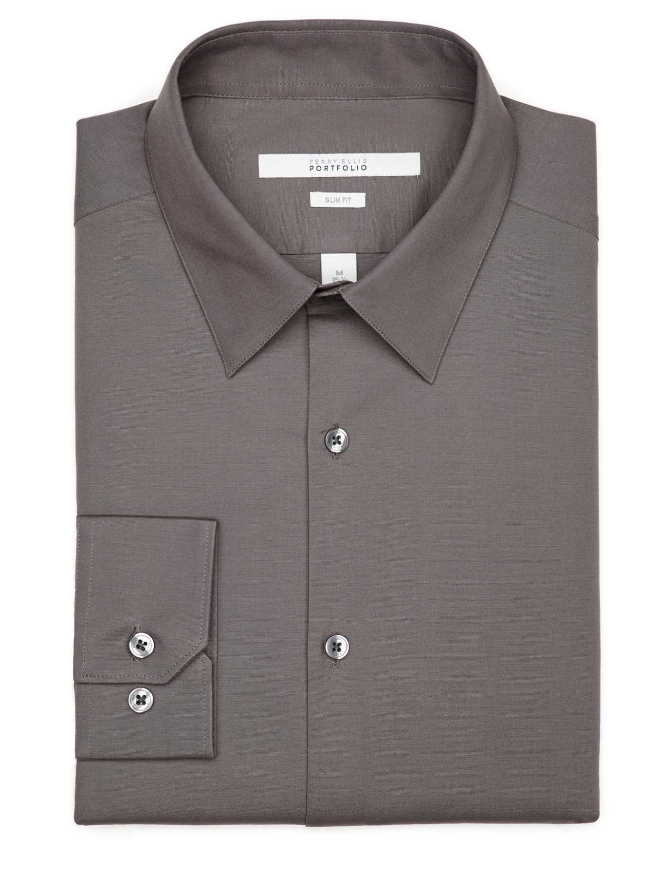 Perry Ellis Slim Fit Stretch Portfolio Dress Shirt