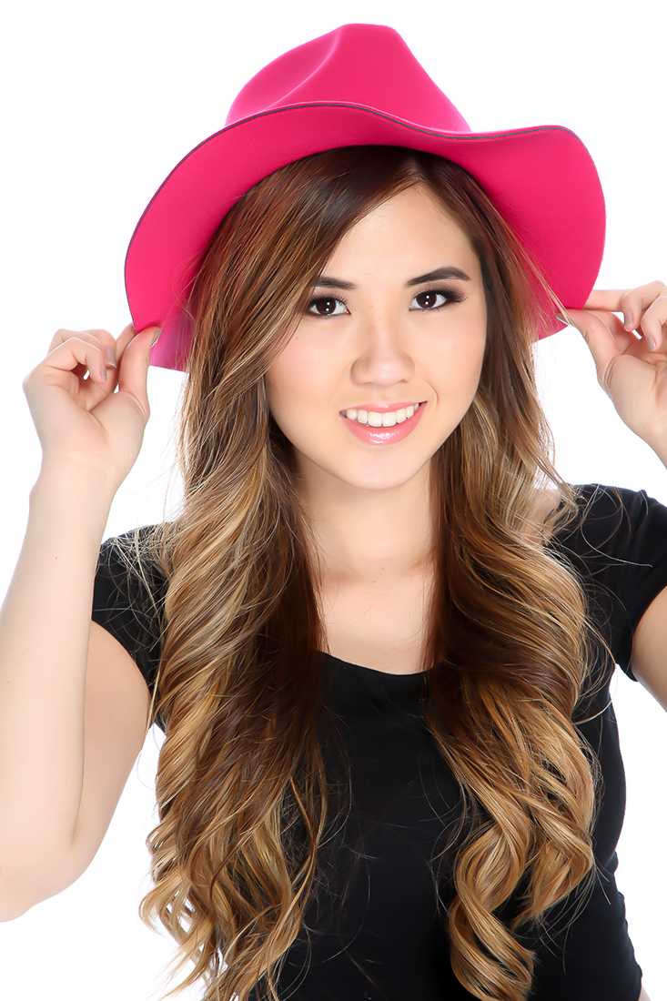 Fuchsia Structured Top Floppy Hat