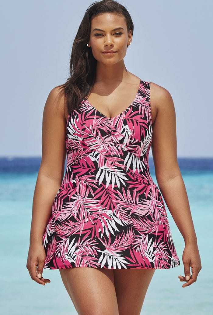 Beach Belle Barbados V-Neck Swimdress