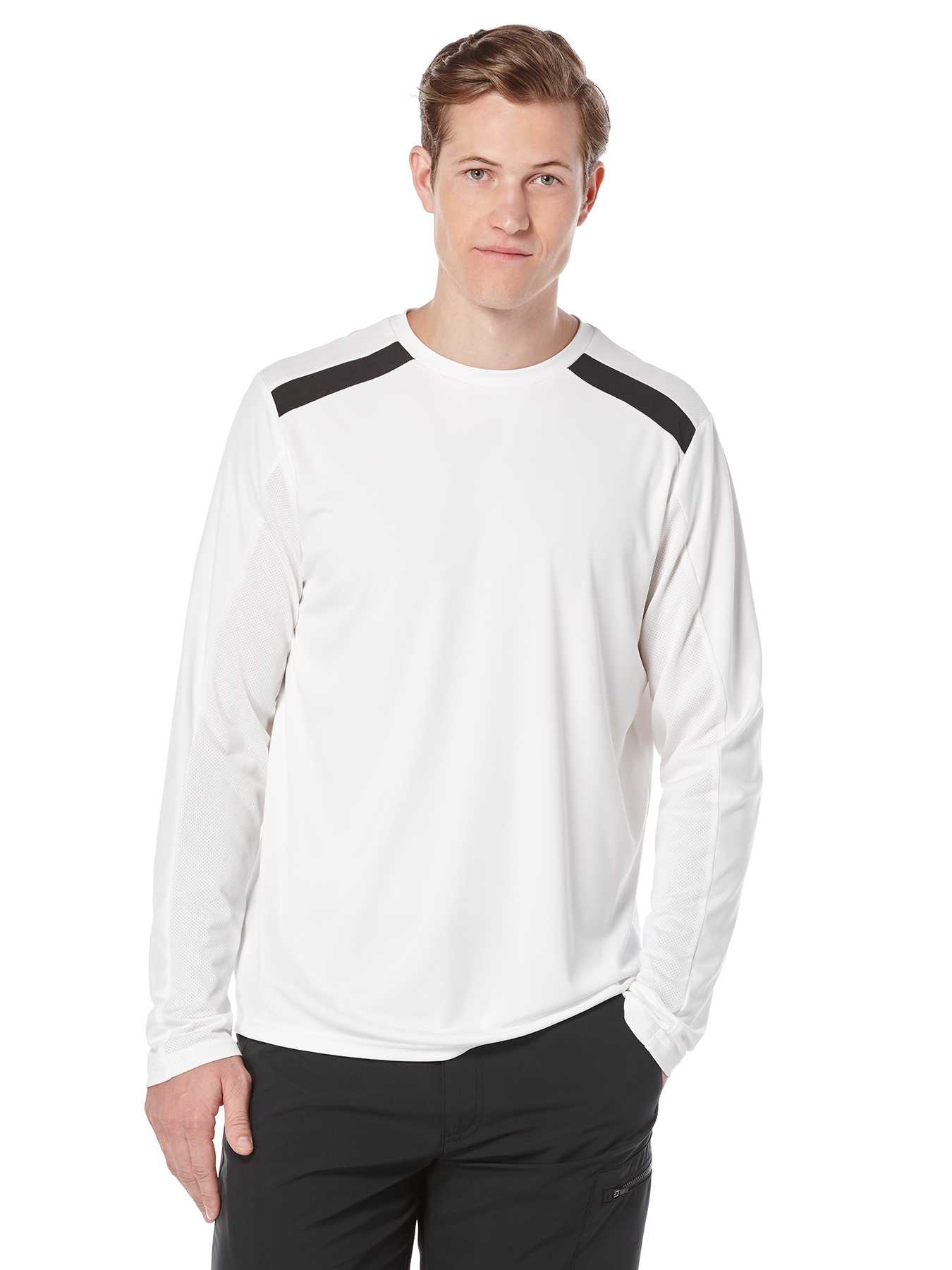 Perry Ellis Long Sleeve Solid Colorblock Shirt