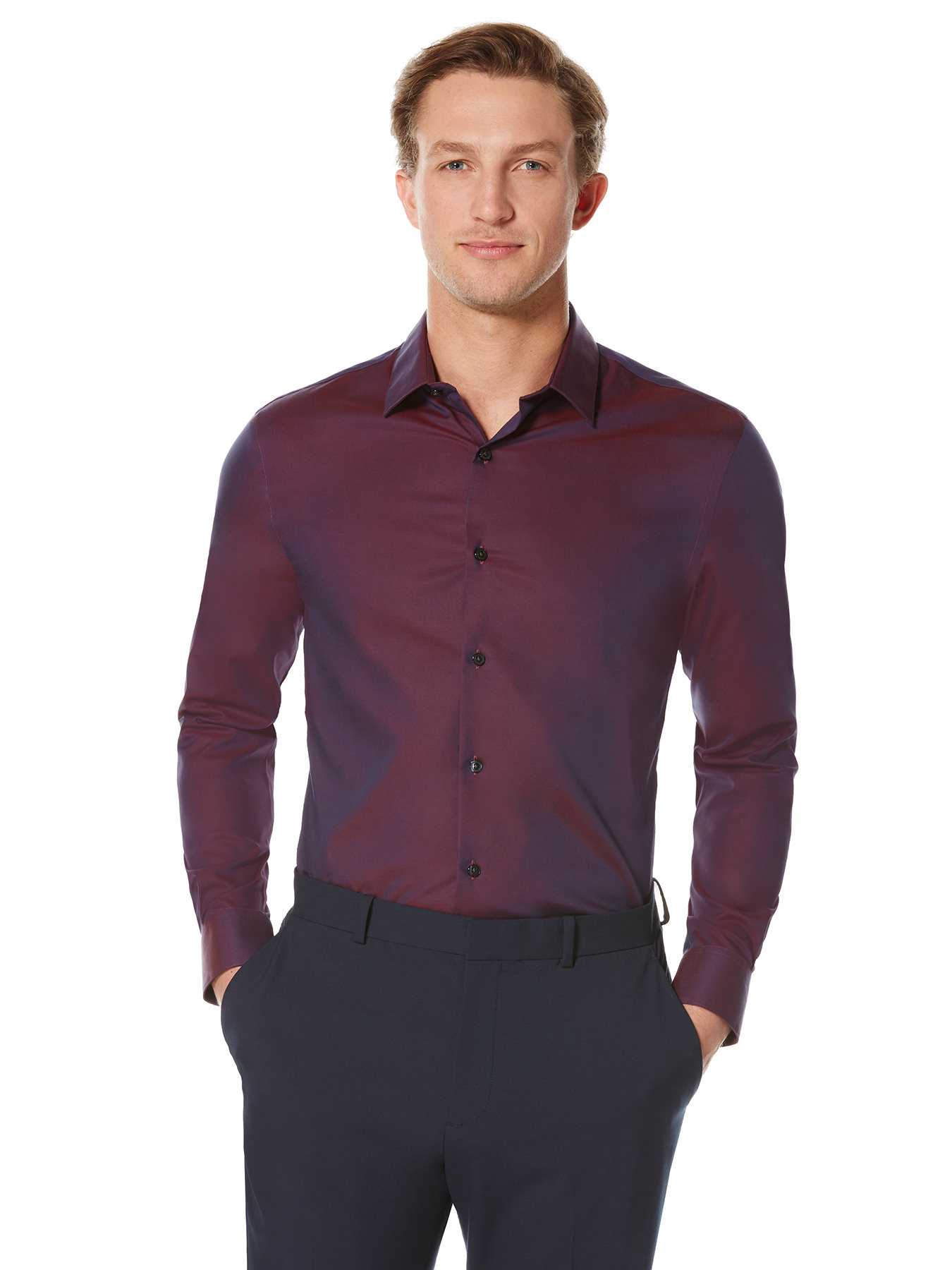 Perry Ellis Non-Iron Luxury Iridescent Shirt