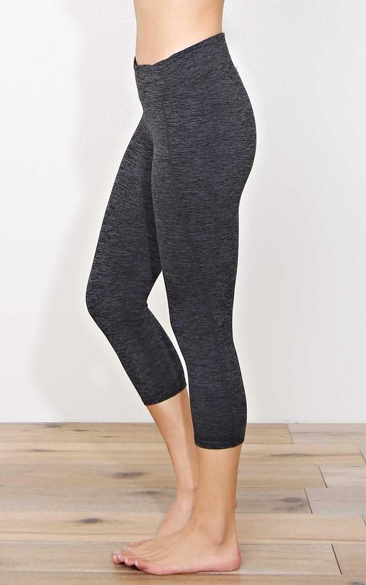 Spin Class Gradient Performance Leggings - - Charcoal in Size by Styles For Less