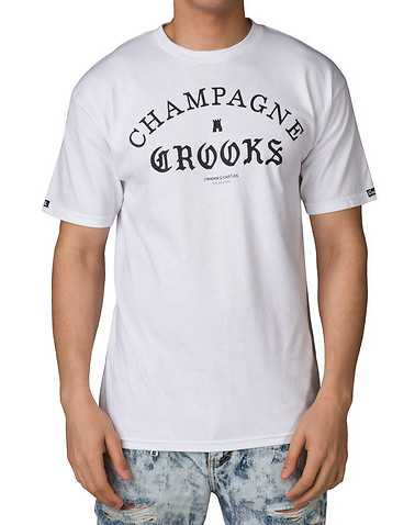 CROOKS AND CASTLES MENS White Clothing / Tops L