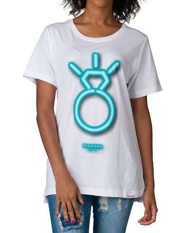 DIAMOND SUPPLY WOMEN WOMENS White Clothing / Tops