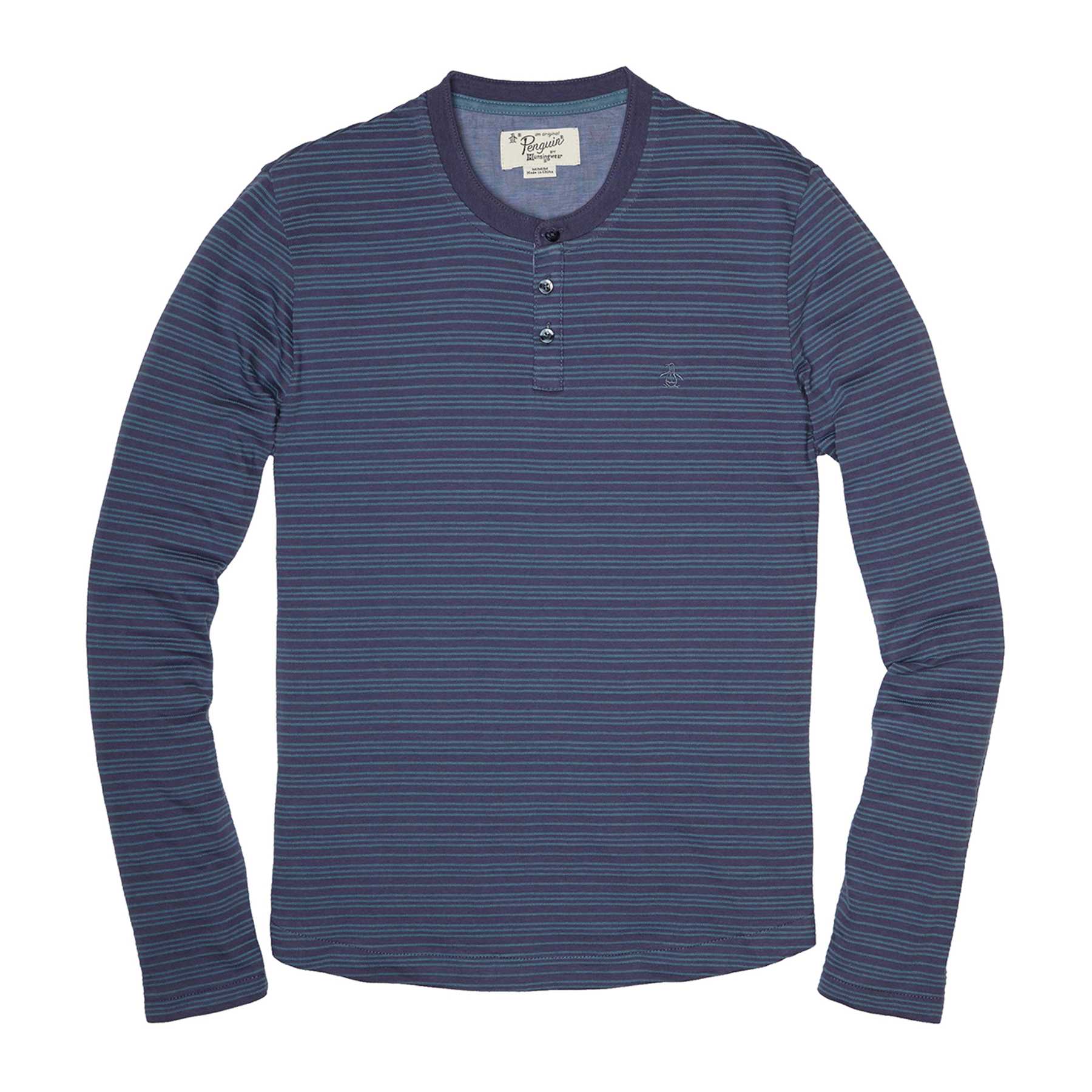 Original Penguin CHESS BOARD STRIPE  HENLEY