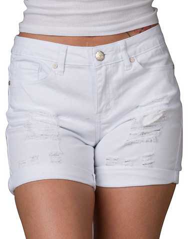 ESSENTIALS WOMENS White Clothing / Denim Shorts