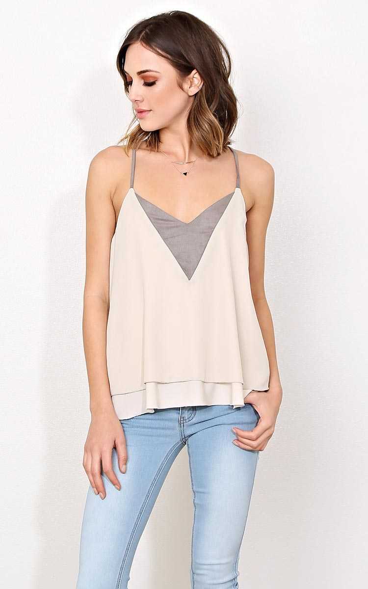 Love On Top Woven Tank - - Natural in Size by Styles For Less