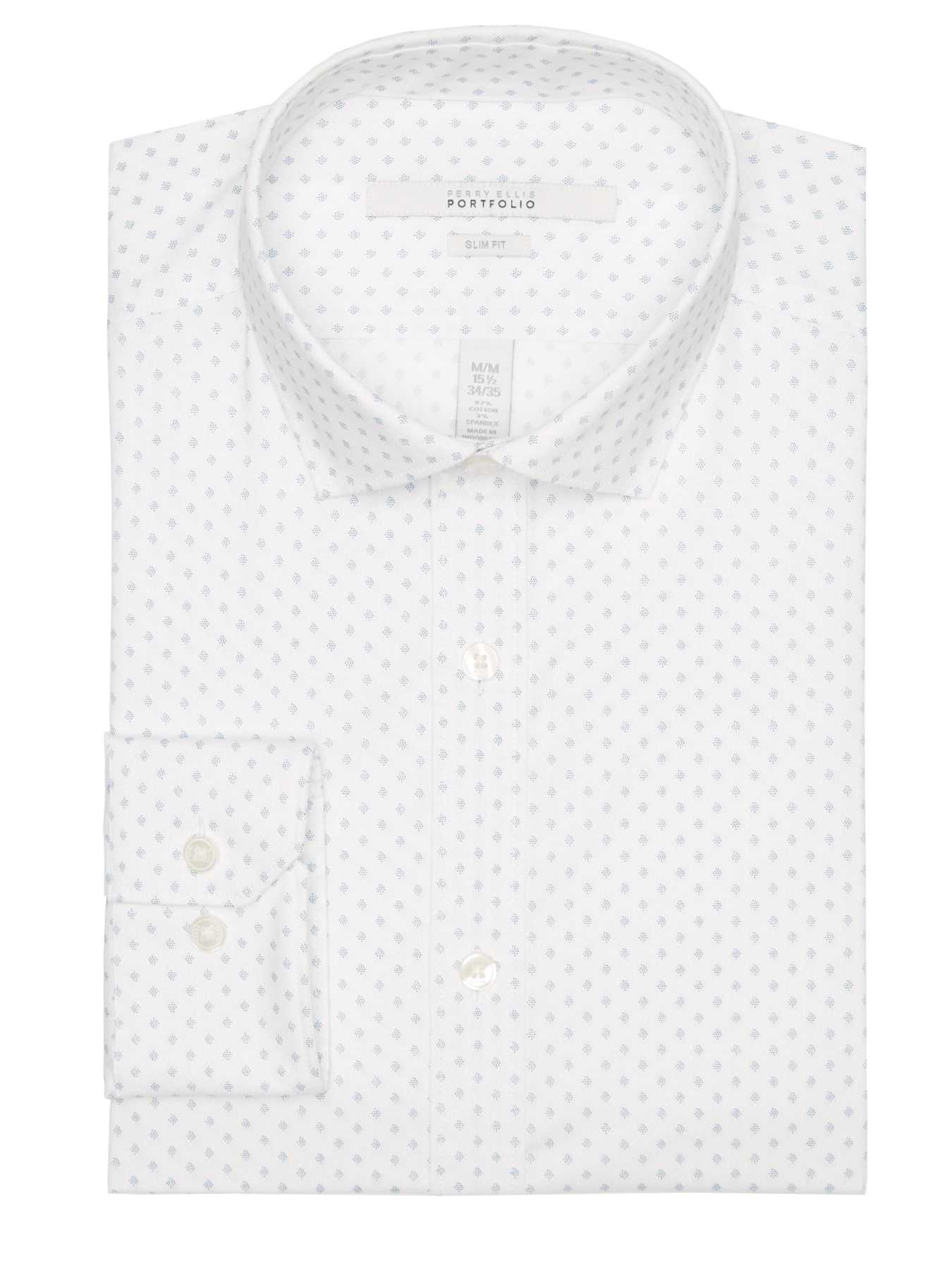 Perry Ellis Slim Fit Diamond Dot Dress Shirt