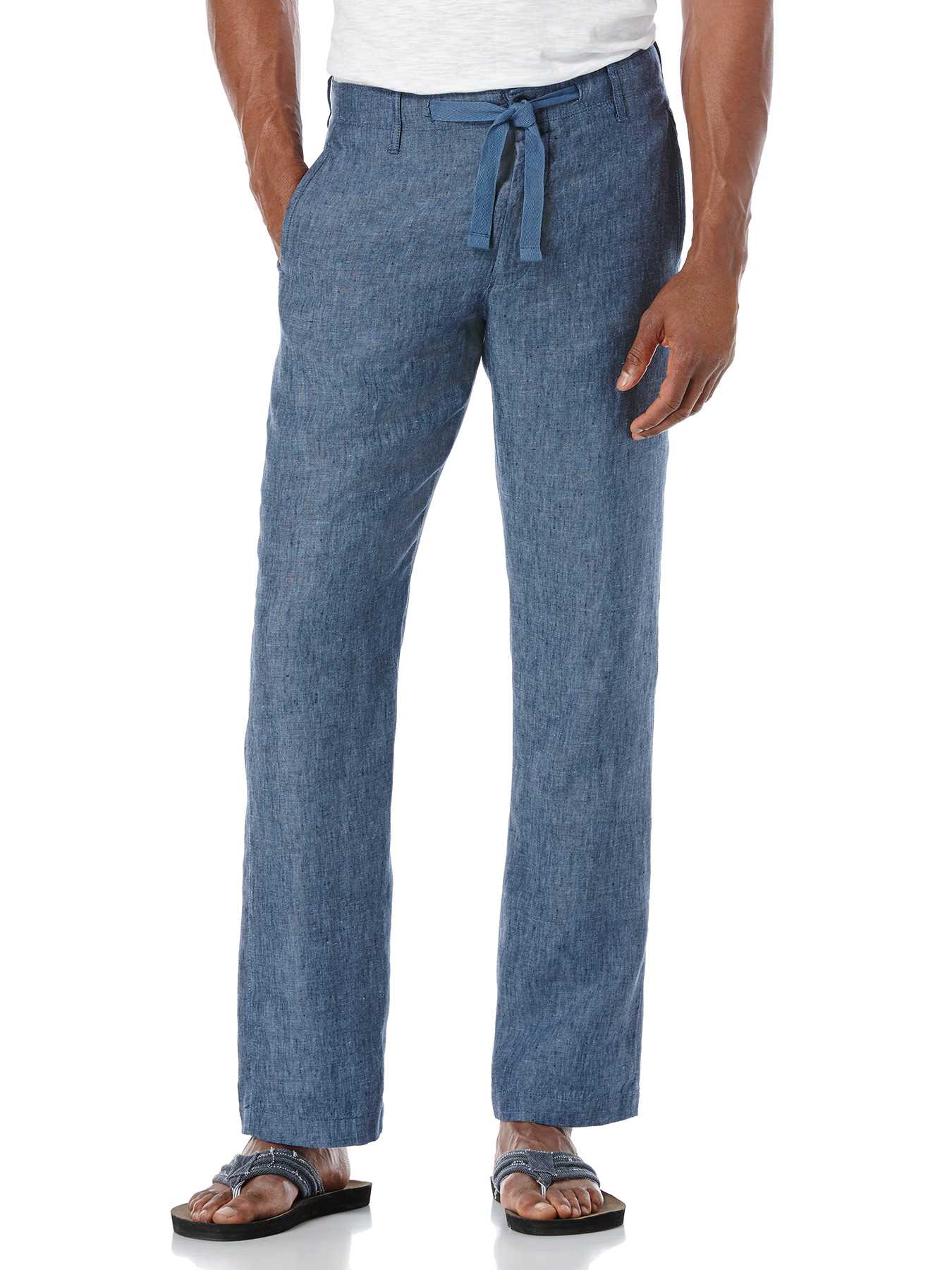 Perry Ellis Linen Washed Drawstring Pant