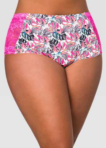 Lace Insert Micro Hipster Panty