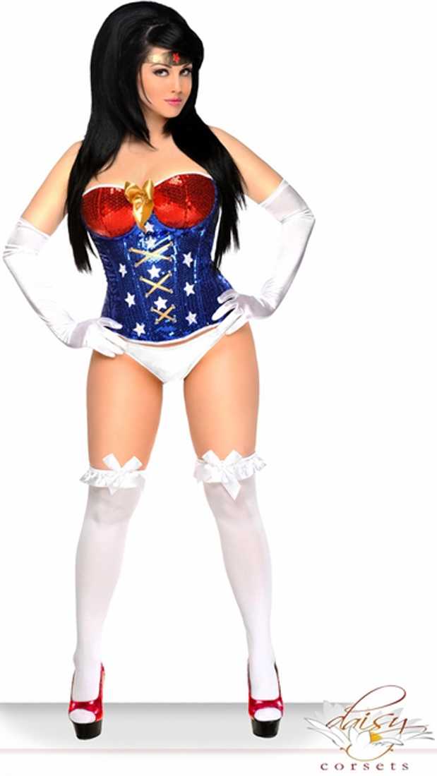 4 PC Sexy Comic Heroine Costume