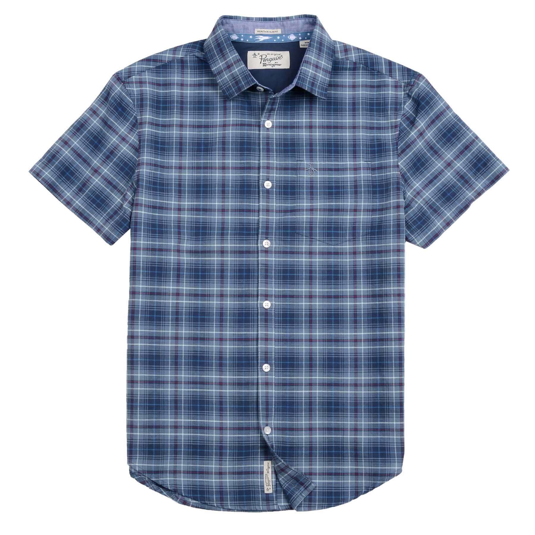 Original Penguin SLUB OXFORD PLAID SHIRT