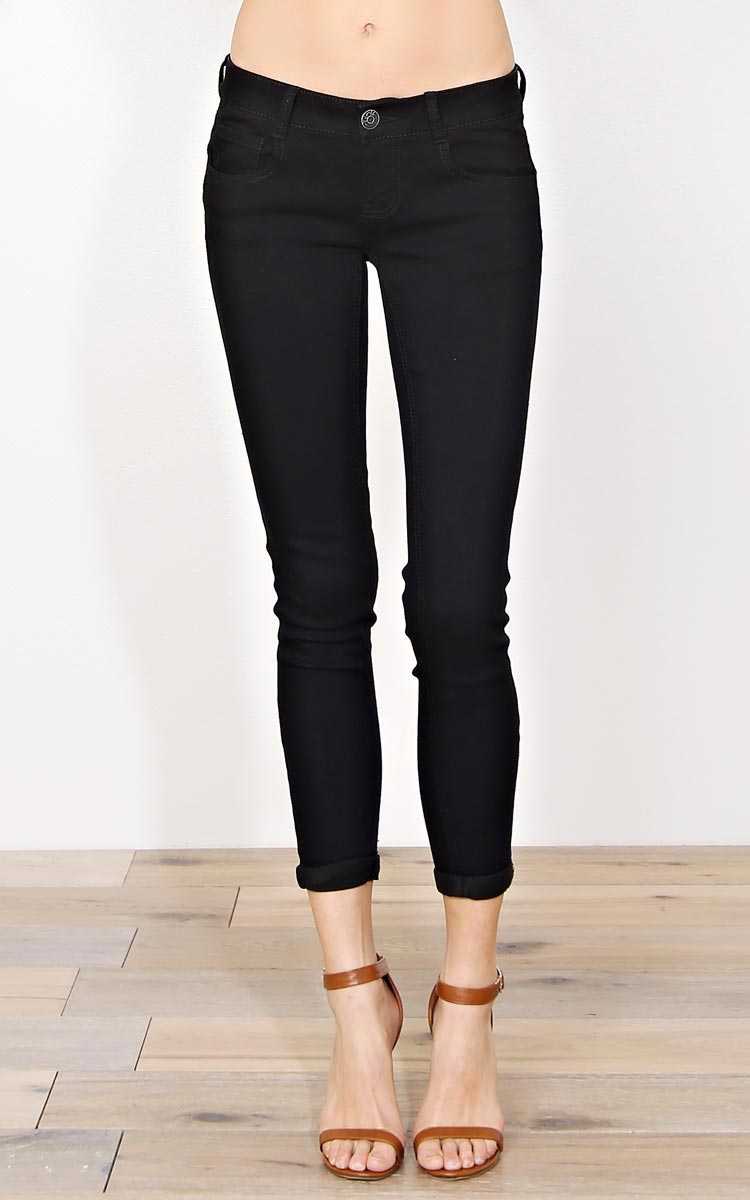 Paris Blues Tammy Denim Skinny Jeans - Black in Size by Styles For Less