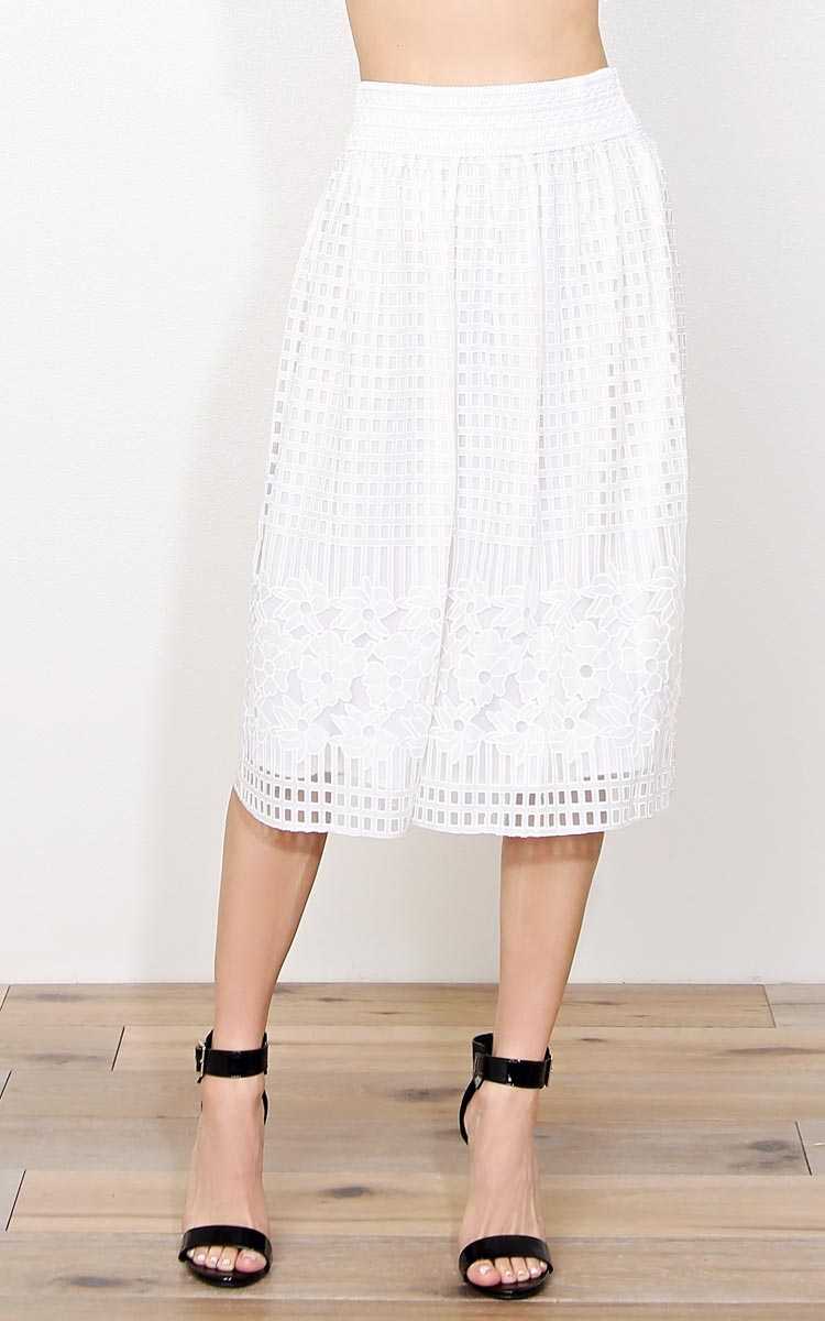 Emma Woven Skirt - - White in Size by Styles For Less