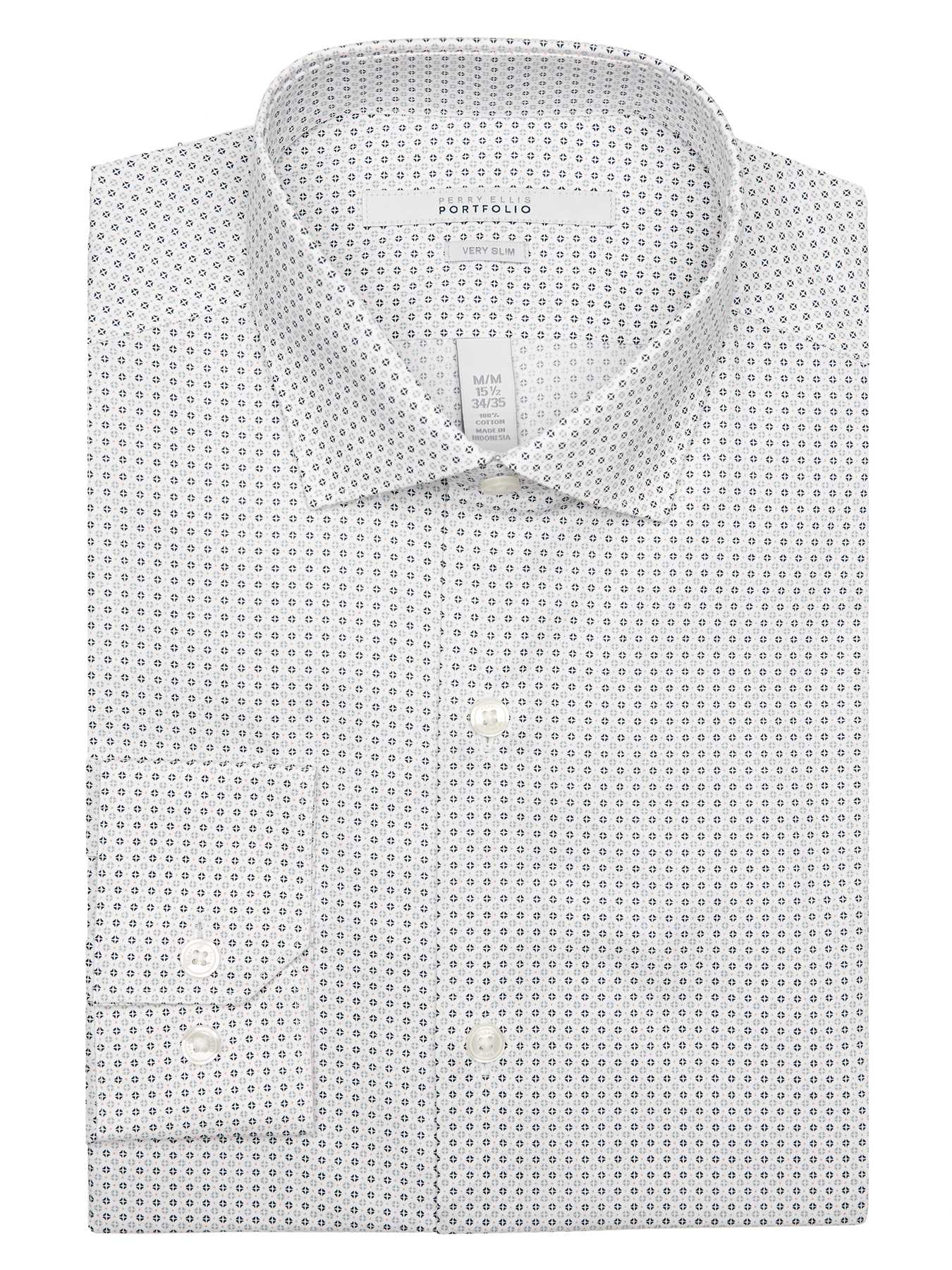Perry Ellis Very Slim Diamond Dot Dress Shirt