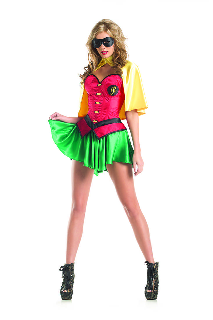 5Pc. Miss Robin Sexy Super Hero Costume