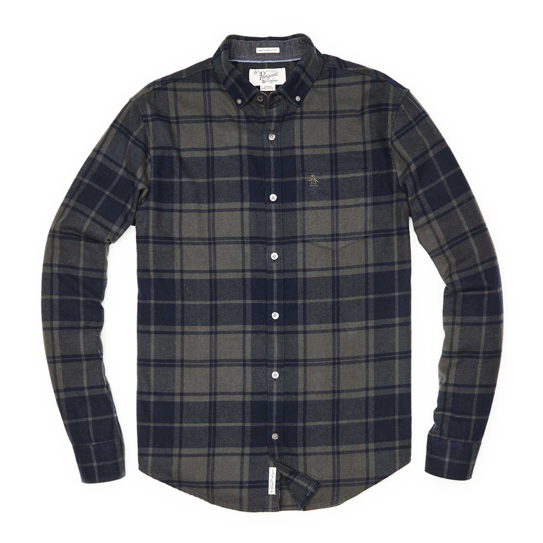 Original Penguin PLAID BRUSHED COTTON SHIRT