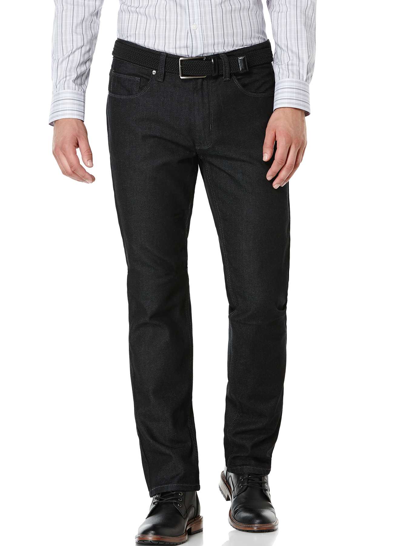 Perry Ellis Slim Fit Grey Crossover Needle Denim