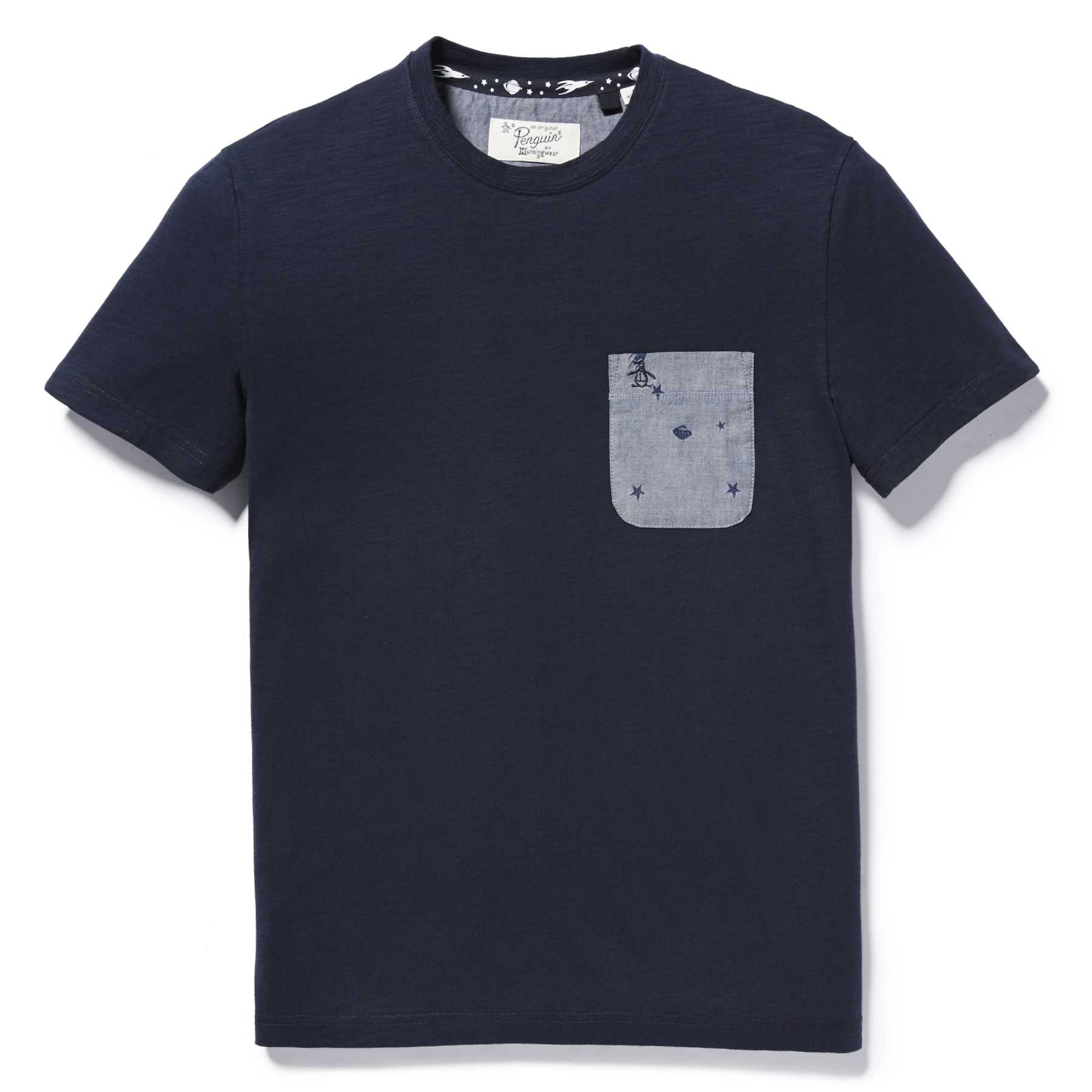 Original Penguin CHAMBRAY ROCKET POCKET TEE