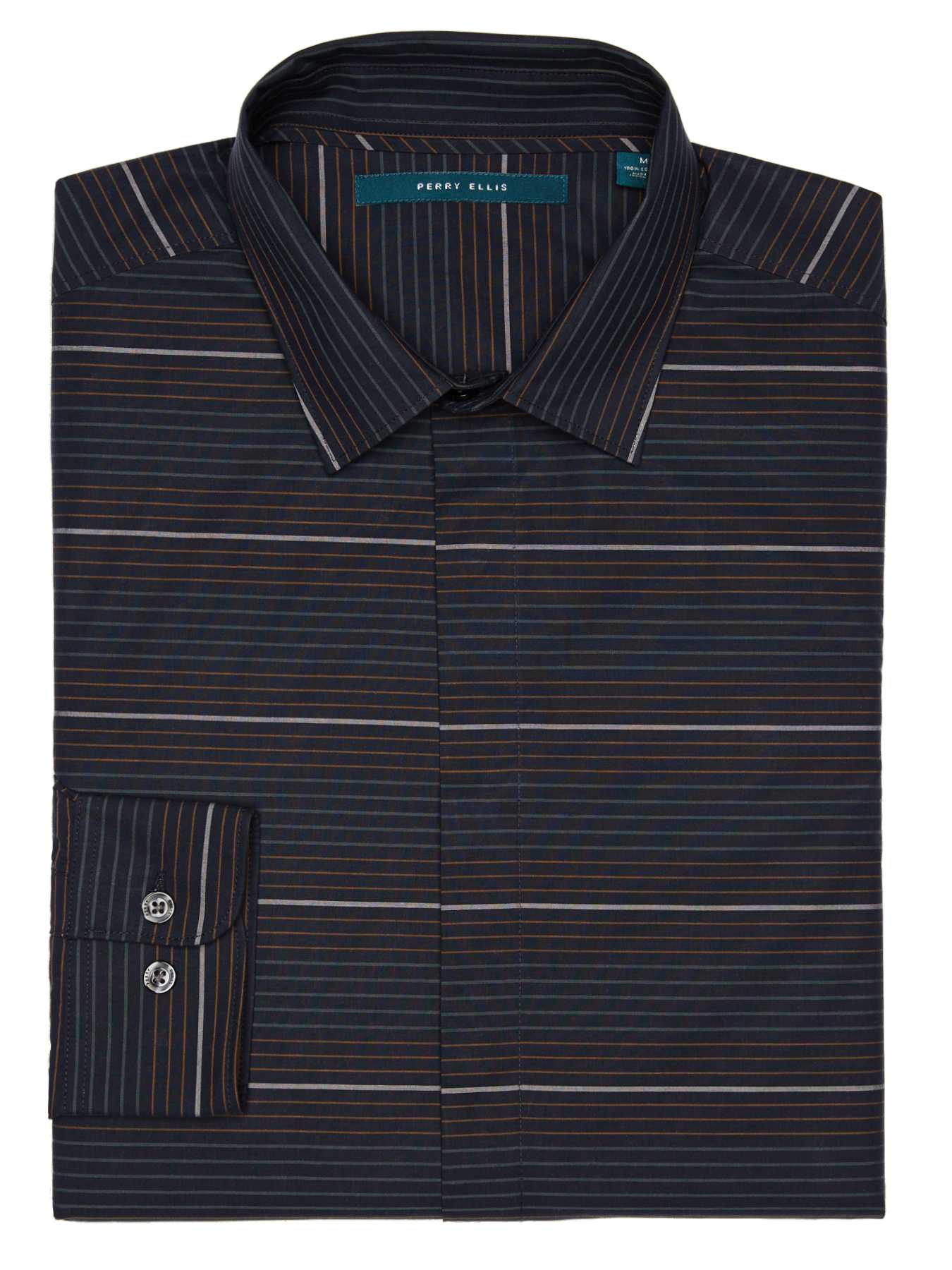 Perry Ellis Big and Tall Horizontal Ombre Stripe Shirt