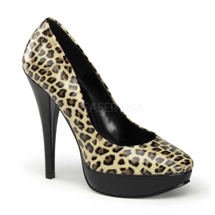 Tan Cheetah Print Pump High Heels
