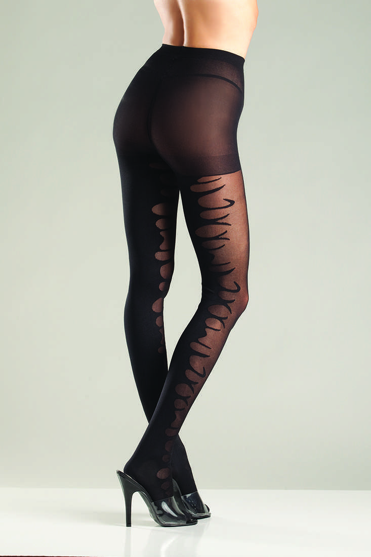 Black Flame Design Tights