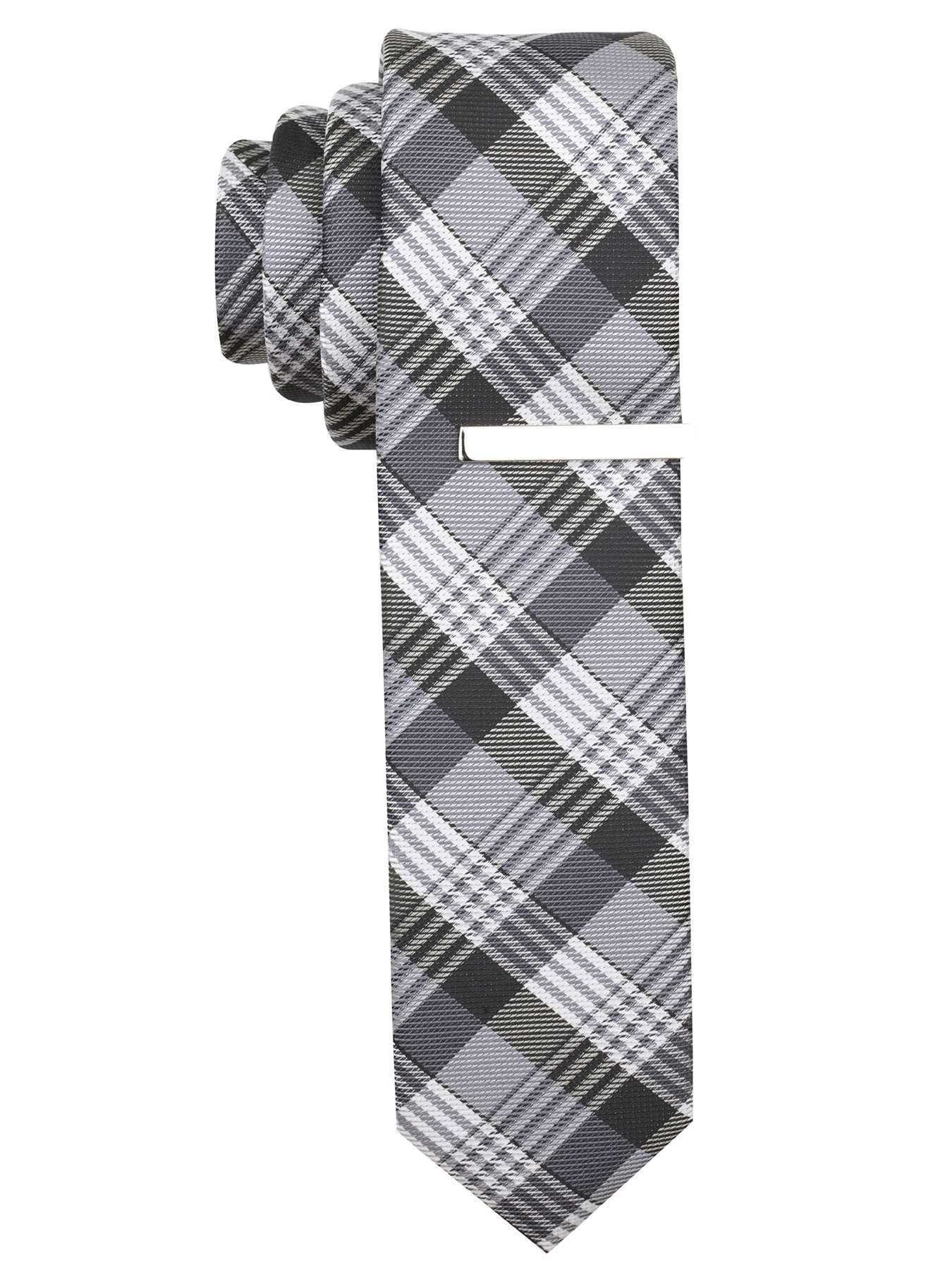 Perry Ellis Meadows Plaid Very Slim Tie