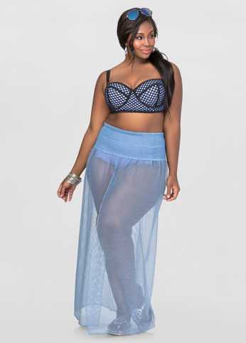 Crochet Flyaway Maxi Skirt Cover-Up