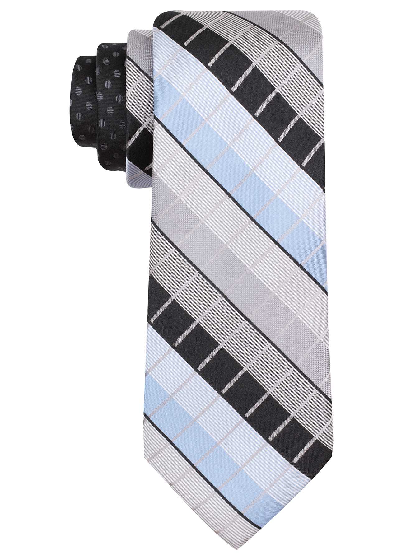 Perry Ellis Evans Plaid Silk Tie