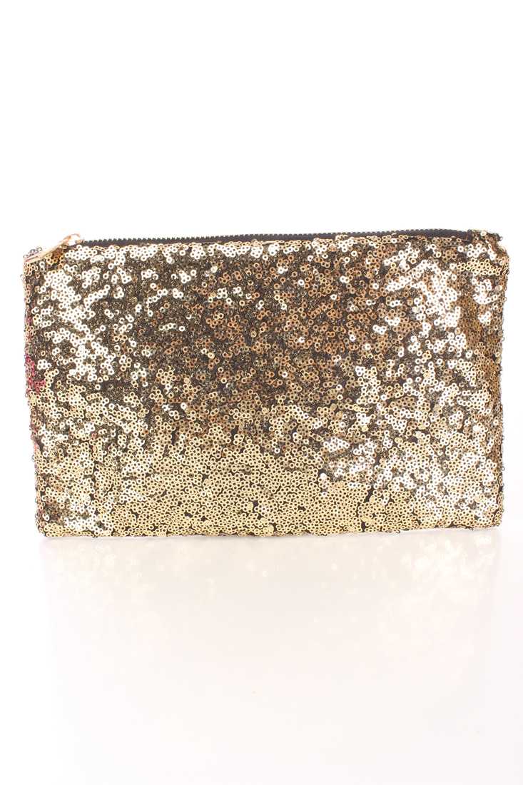 Gold Sequin Clutch
