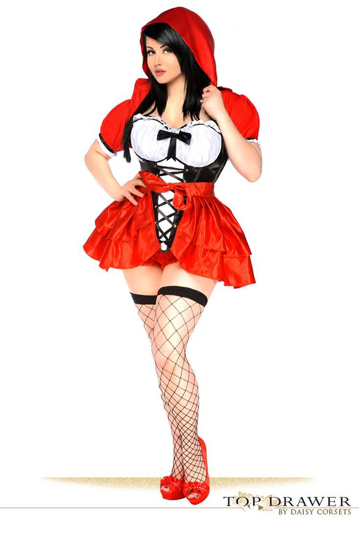 Top Drawer 3 PC Naughty Red Riding Hood Costume
