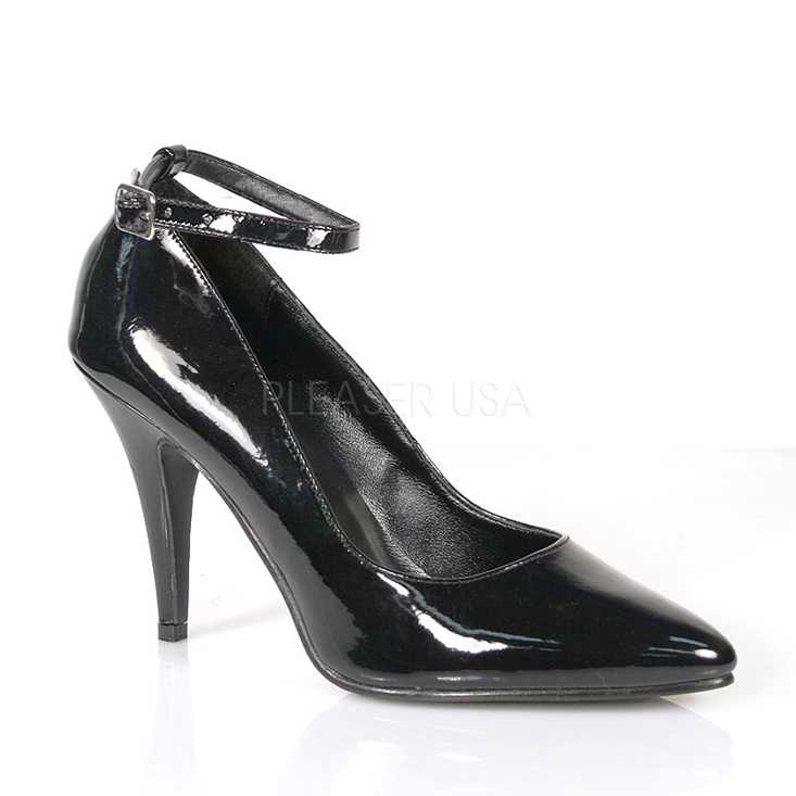 Black Patent Faux Leather High Heels
