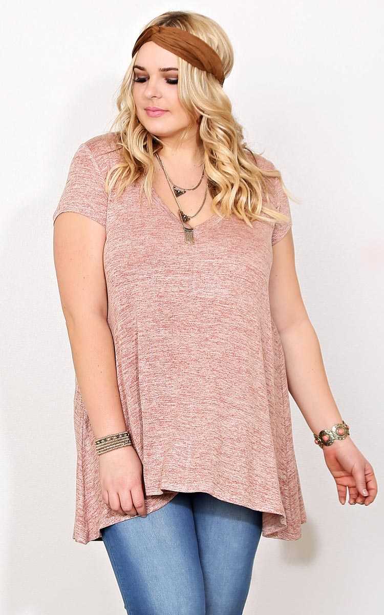 Plus Size Mojave Sunset Knit Top - MARSALA in Size 1X by Styles For Less