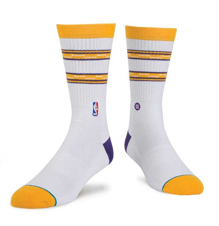 Stance Lakers Casual Core WHT L NBA Casual Socks