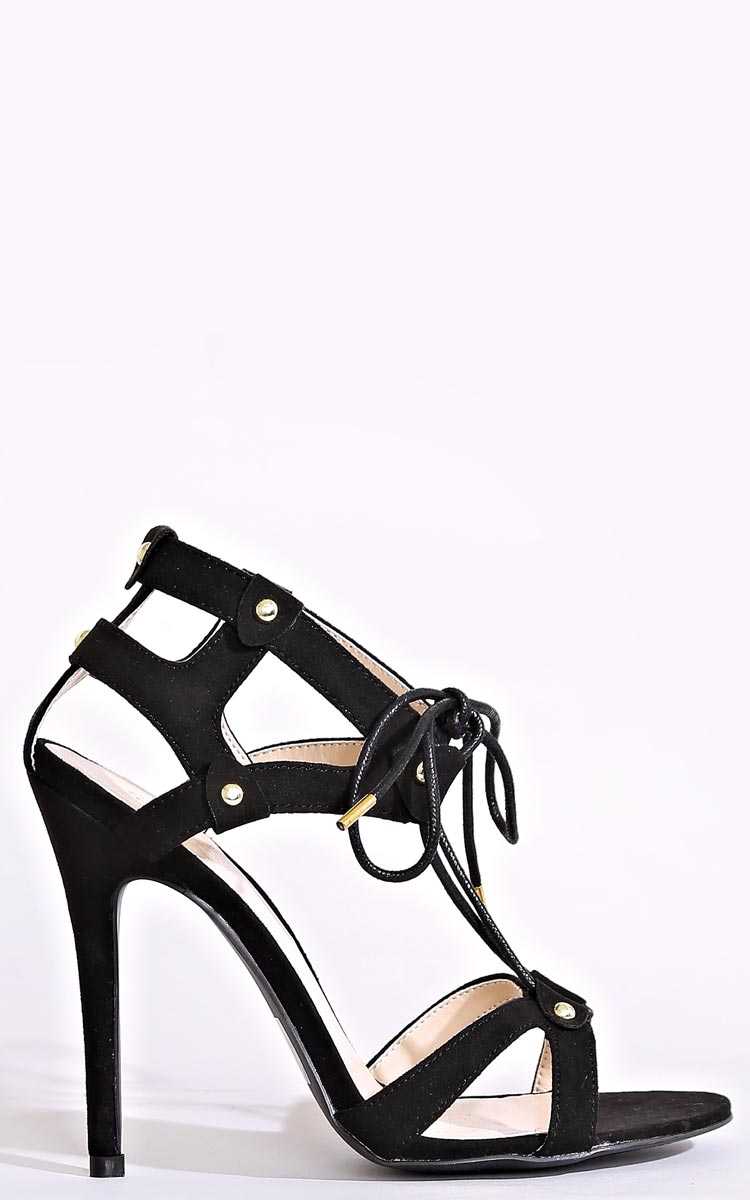 Strut Lace Up Heels - in Size by Styles For Less