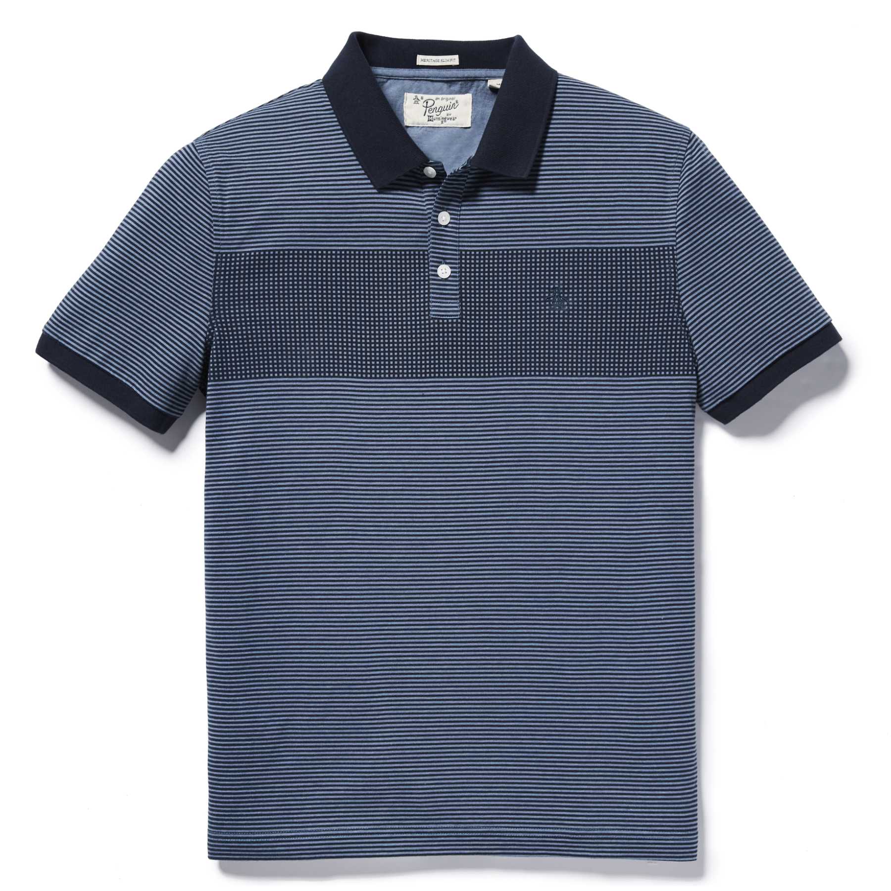Original Penguin OVERPRINTED FEEDER STRIPE POLO