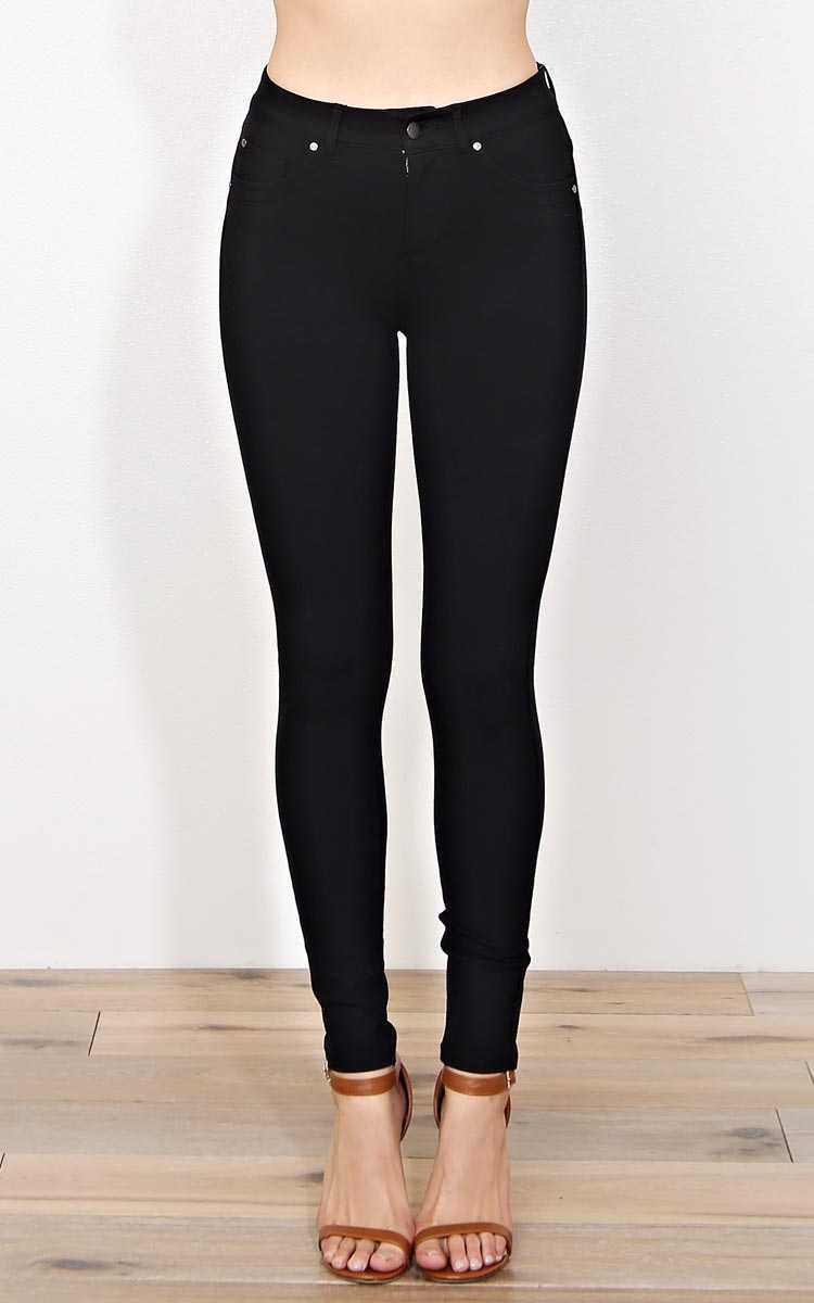 Black Body Sculpting Leggings - - Black in Size by Styles For Less