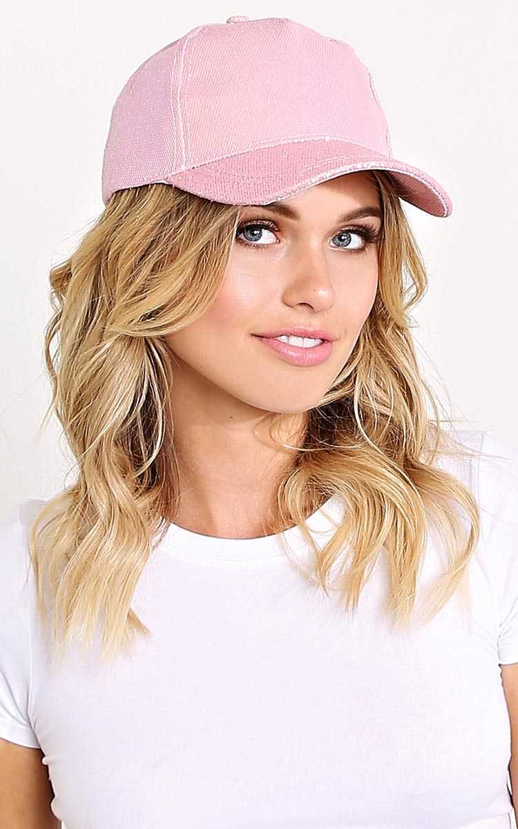 Glitter Baseball Cap - N/S - Pink by Styles For Less