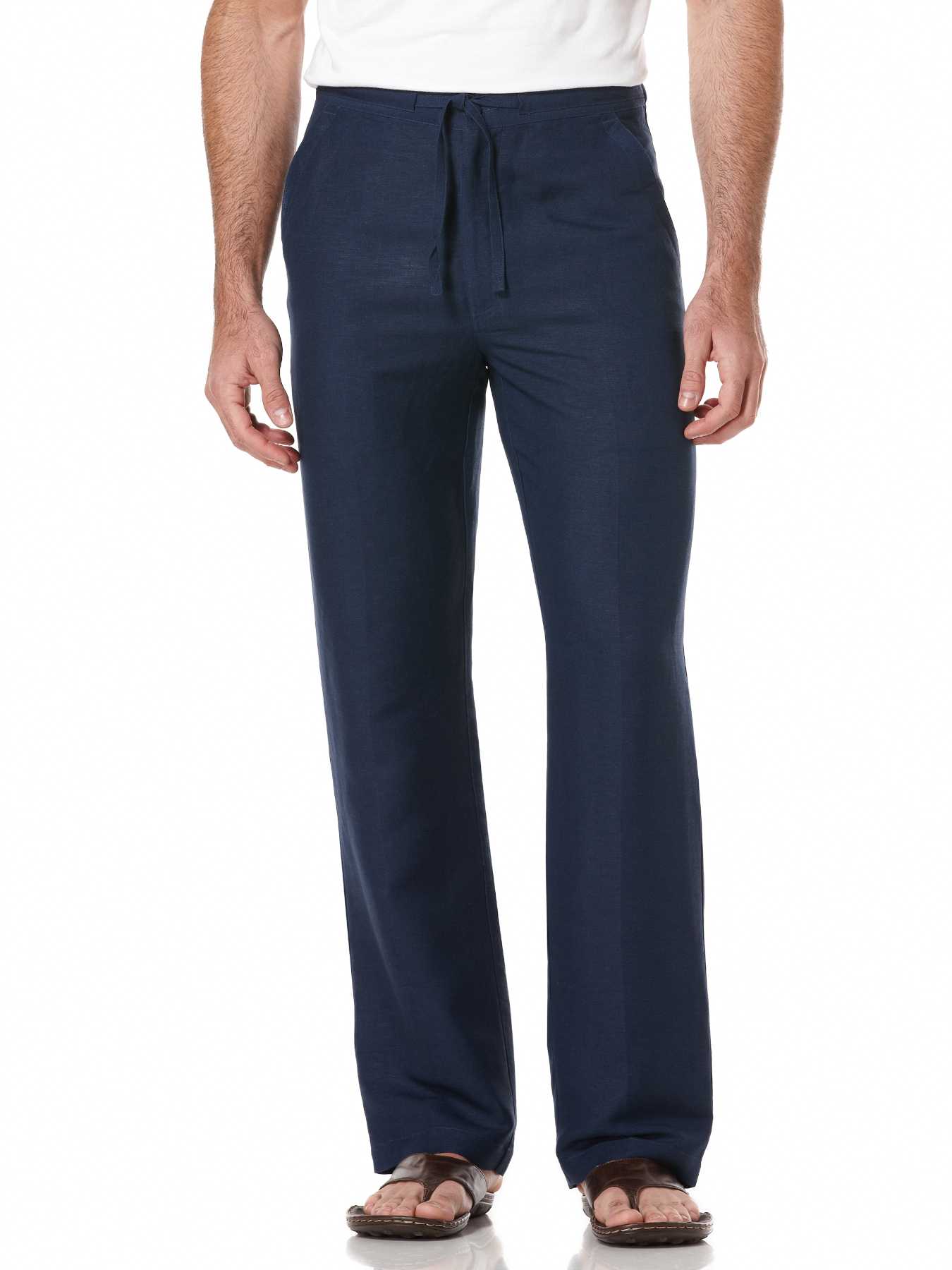Cubavera Big & Tall Drawstring Linen Pant