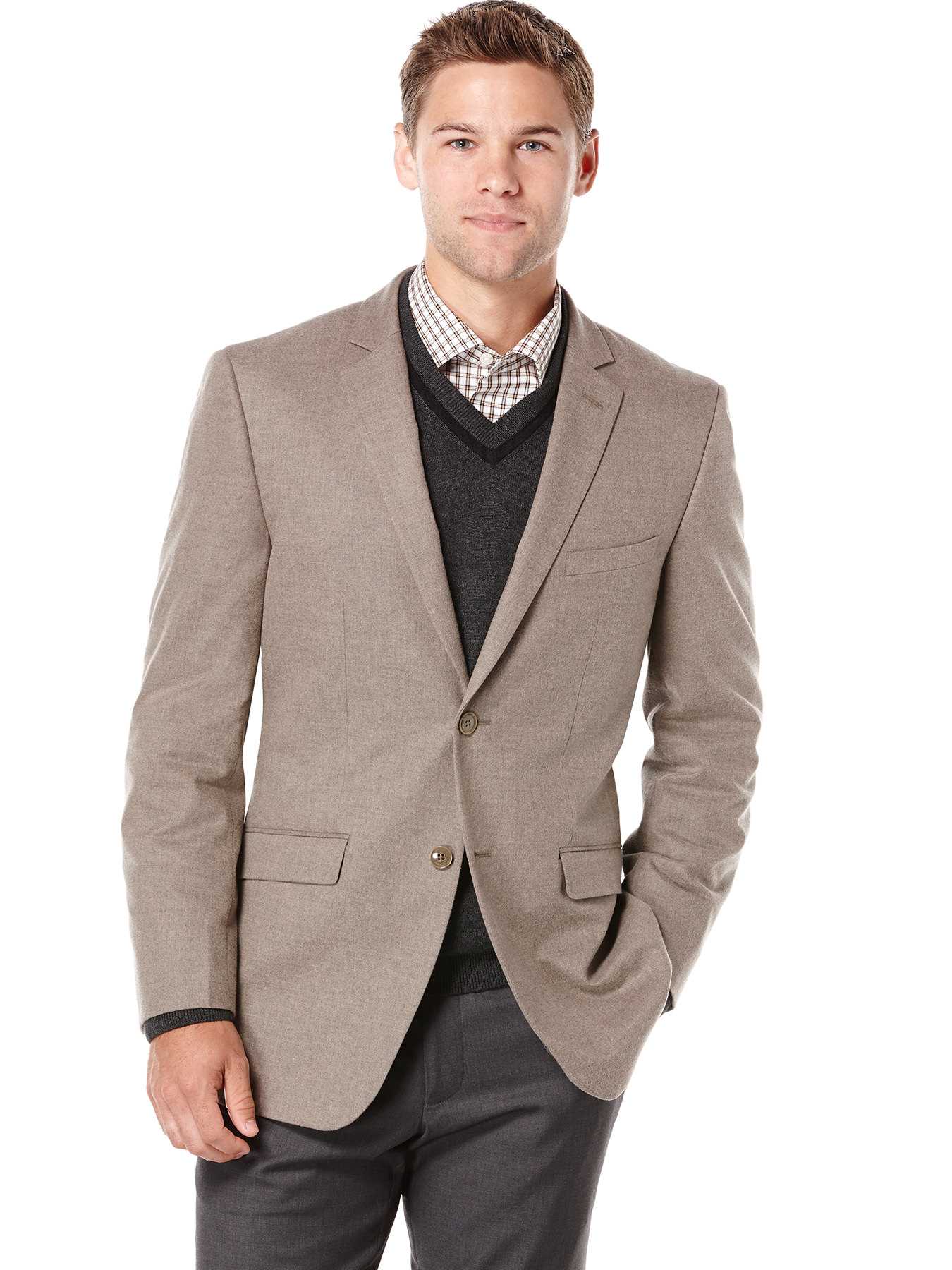 Perry Ellis Slim Fit Tan Sportcoat Jacket
