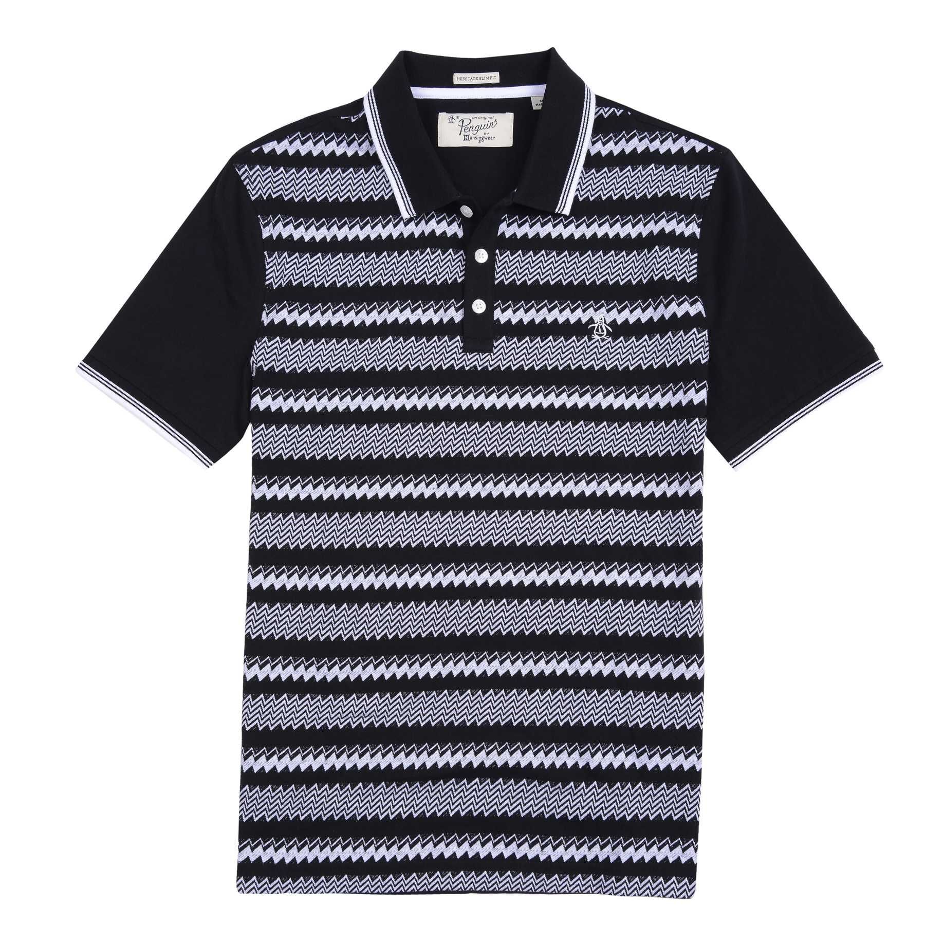 Original Penguin ZIG ZAG STRIPE FRONT POLO