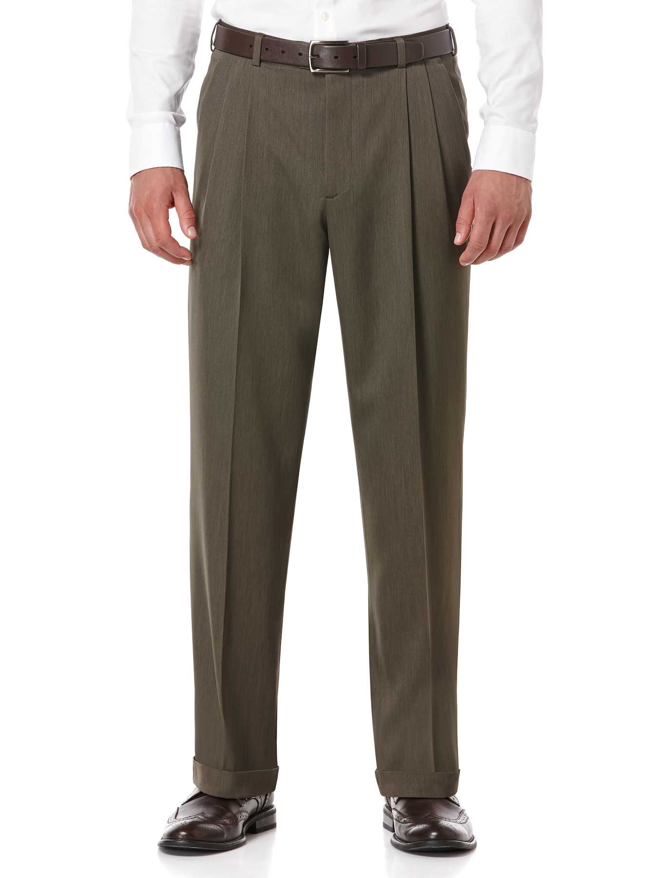 Perry Ellis Double Pleated Melange Portfolio Pant
